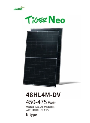 Монокристален фотоволтаичен панел Jinko Solar N-type Tiger Neo 455 Wp