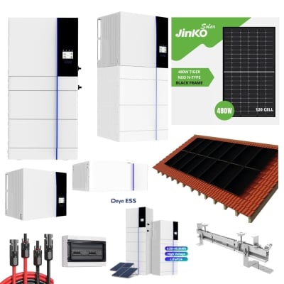 10 kW DEYE ALL-IN-ONE трифазнa хибридна фотоволтаична солaрнa система - с включени монтаж и пускане в експлоатация