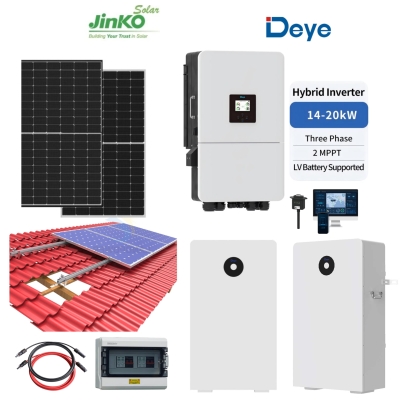 15 kW трифазнa хибридна ФЕЦ с 16 kWh батерия - с включени монтаж и пускане в експлоатация