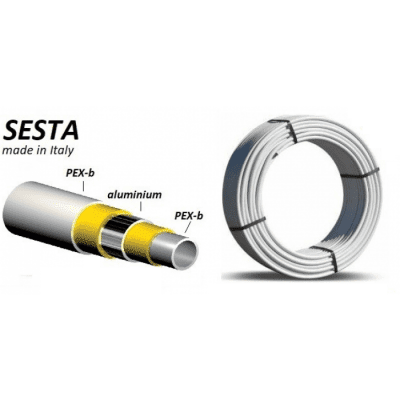 Многослойна Pex Al Pex тръбa с алуминиева вложка SESTA - Italy