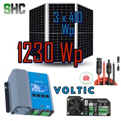 Система за битова топла вода с контролер Voltic и 1640 Wp монокристални фотоволтаични панели за ток