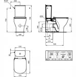 Моноблок Ideal Standard TESI AQUABLADE T033601 - с плавно затваряне на седалката