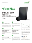 Двулицев фотоволтаичен панел Jinko Solar Tiger Neo N-type 510 Wp Bi-Facial (JKM510N-54HL4M-BDV)