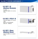 Нисковолтова батерия Deye AI-W5.1-B (LV/LFP/ 51.2V/100A) - 5.12 kWh